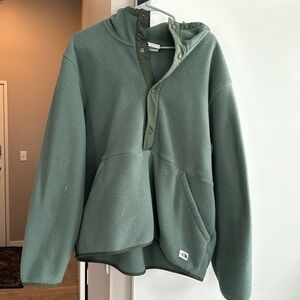 Green north face sweatshirt
